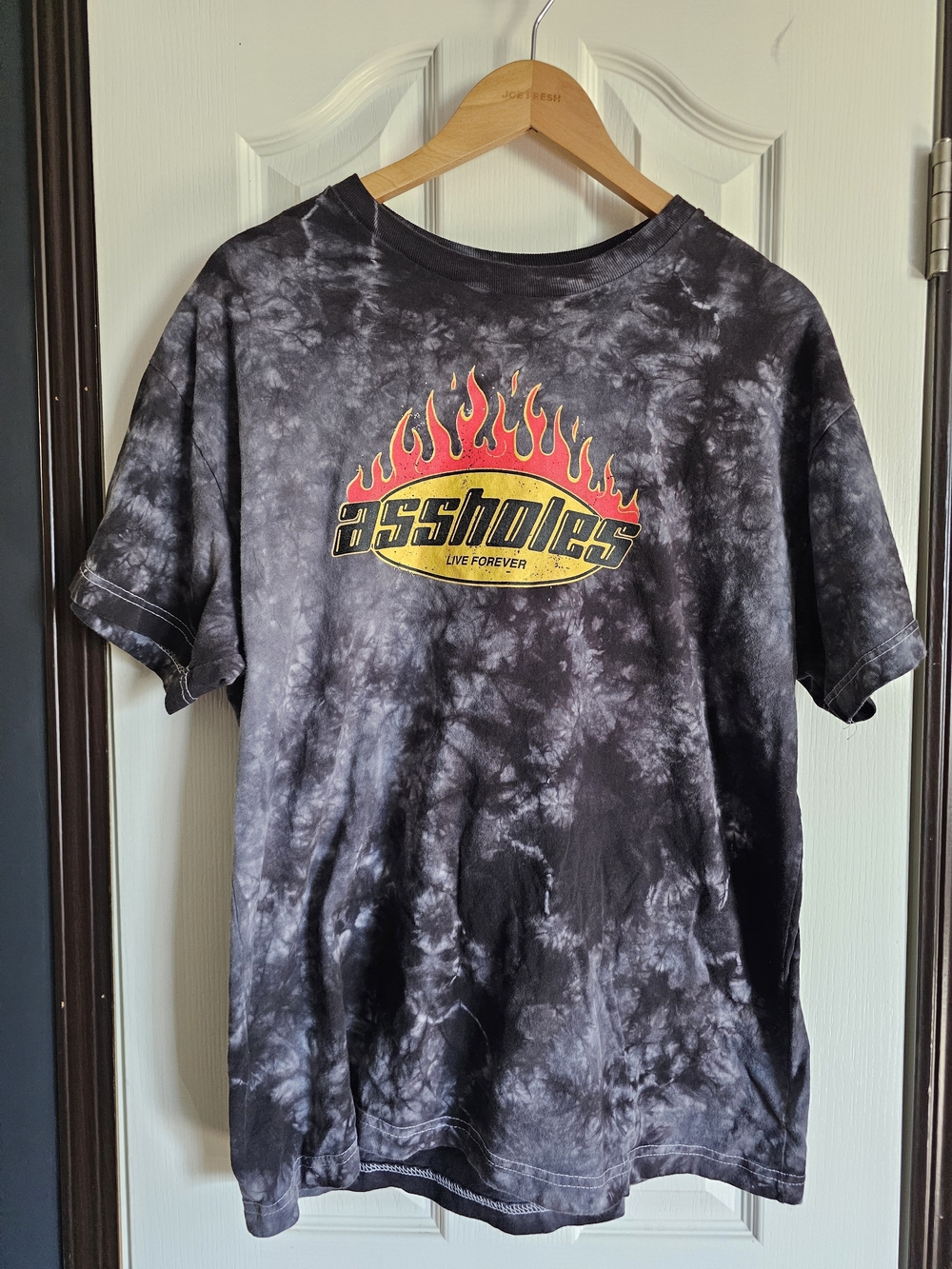 Black Assholes Live Forever Tie-Dye Short Sleeve T Shirt